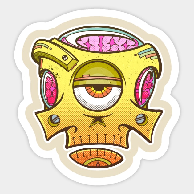 Uni Eye SkullBot Sticker by RynoArts